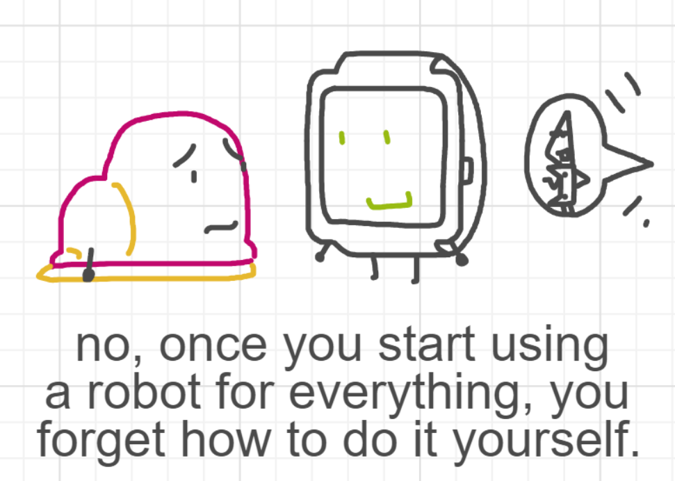 A panel from What's The Point, episode five of the Board Boards object show by Furretwalk/WalkingFurret.